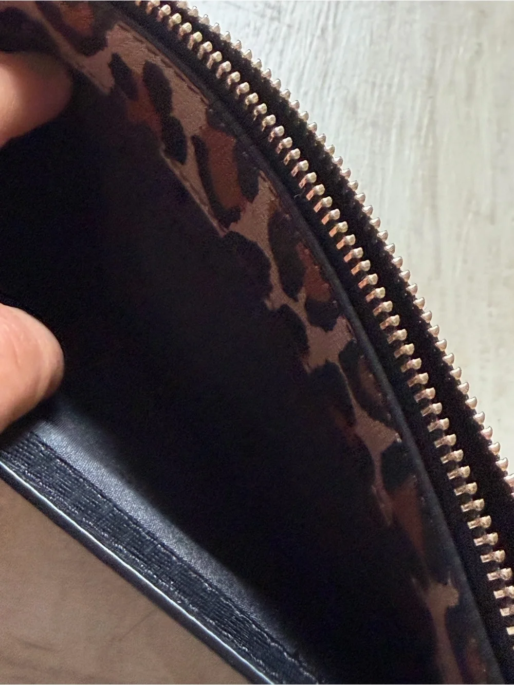 kate spade Leopard Print Wristlet Clutch in Brown and Black